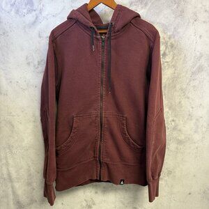 American Giant Hoodie Sweatshirt Red Full Zip Mens Medium 22x27 USA